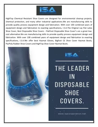 hightop chemical resistant shoe covers