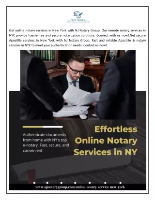 Online Notary New York