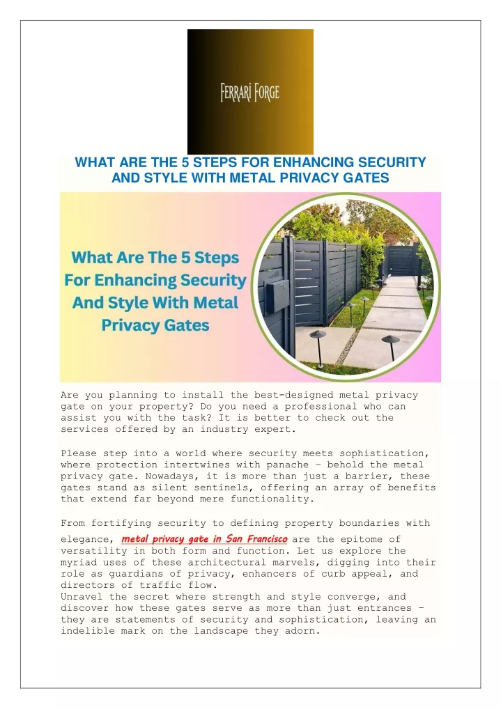 what are the 5 steps for enhancing security