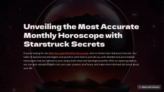 Unveiling the Most Accurate Monthly Horoscope with Starstruck Secrets