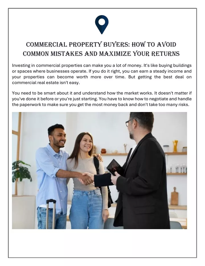 commercial property buyers how to avoid common