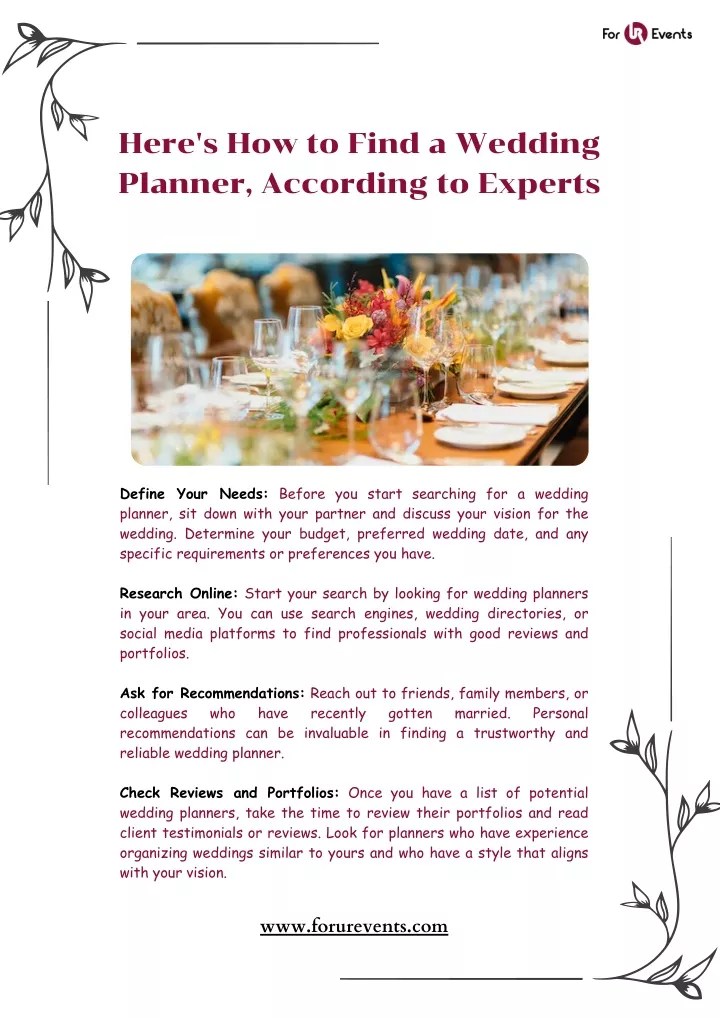 here s how to find a wedding planner according