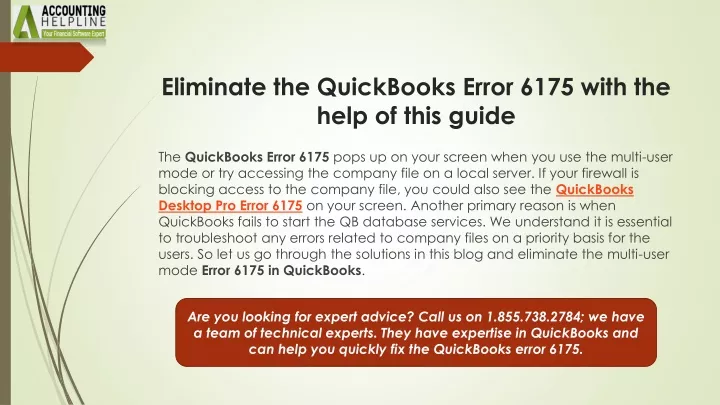 eliminate the quickbooks error 6175 with the help of this guide