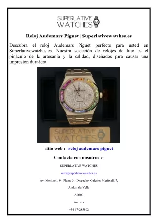 Reloj Audemars Piguet  Superlativewatches.es