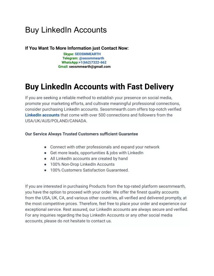 buy linkedin accounts