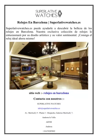 Relojes En Barcelona Superlativewatches.es