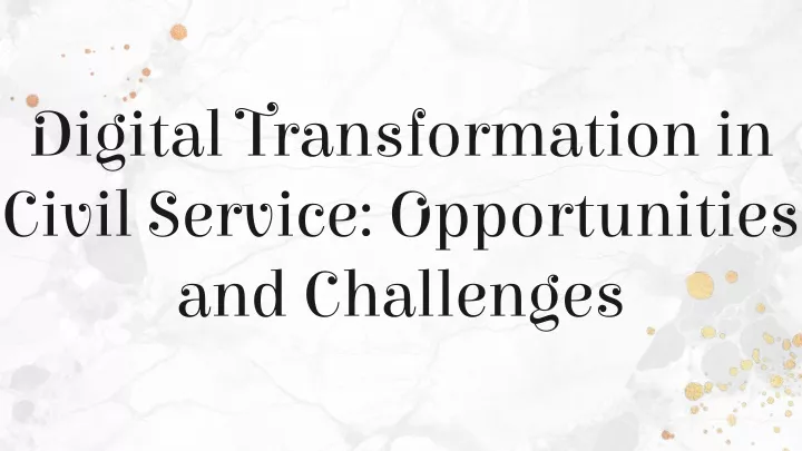 digital transformation in civil service