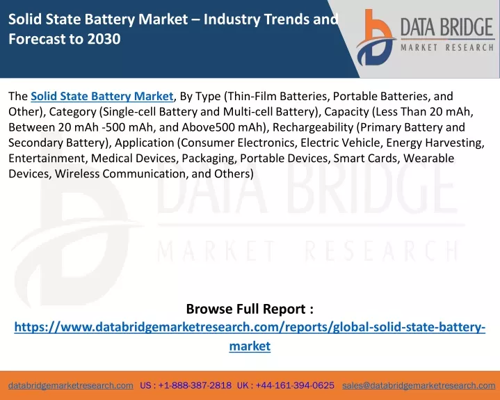 solid state battery market industry trends