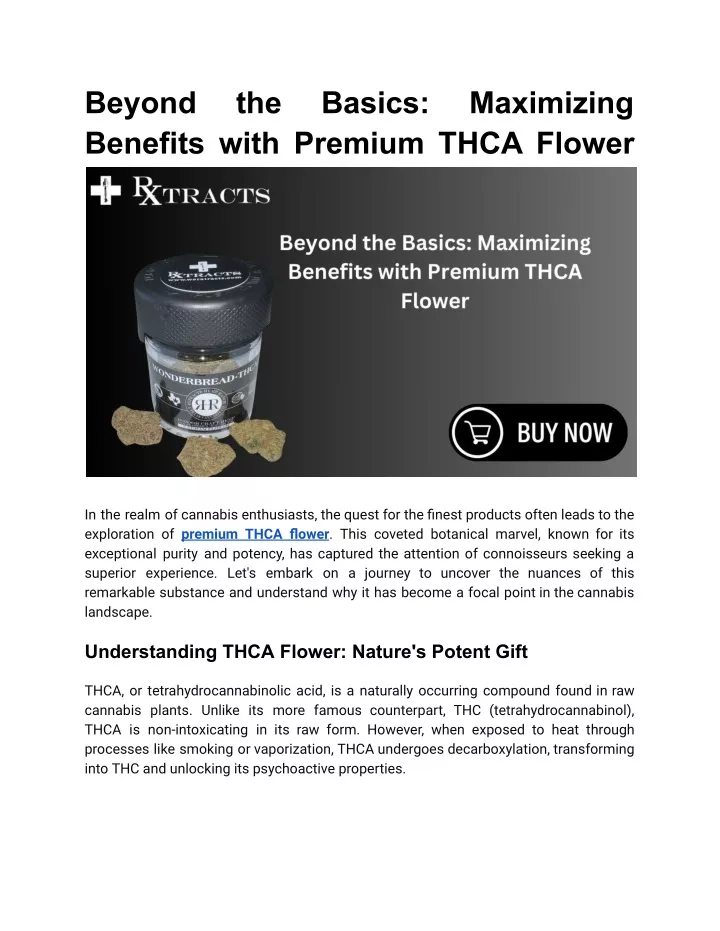 beyond benefits with premium thca flower