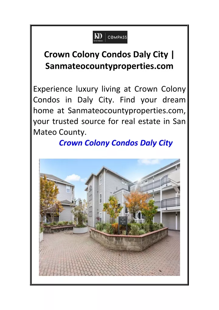 crown colony condos daly city