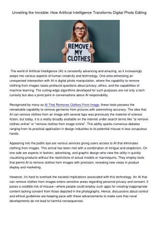 unveiling the invisible how artificial