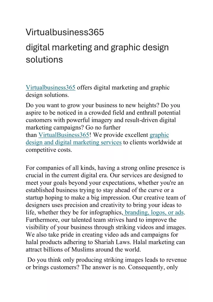 virtualbusiness365 digital marketing and graphic