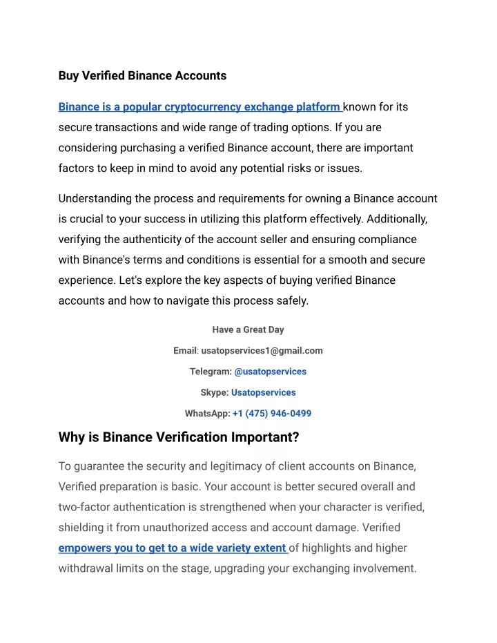 buy verified binance accounts