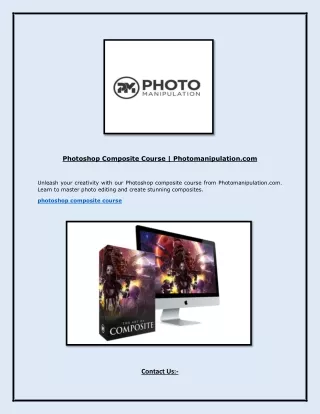 Photoshop Composite Course | Photomanipulation.com