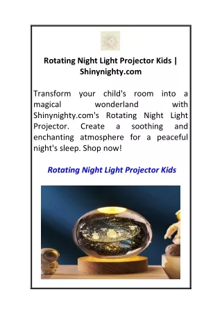 Rotating Night Light Projector Kids  Shinynighty.com