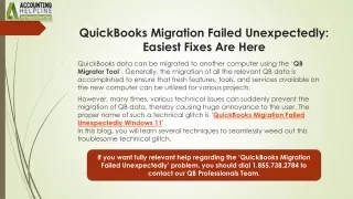 Effective Solutions for QuickBooks Migration Failed Unexpectedly Windows 11
