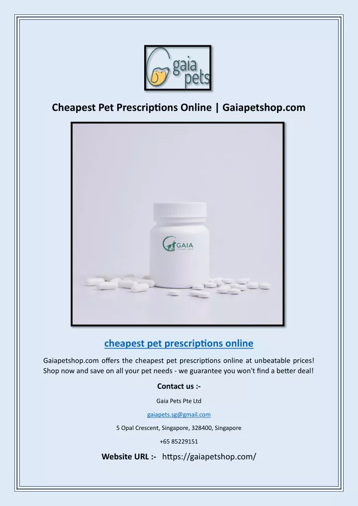 cheapest pet prescriptions online gaiapetshop com