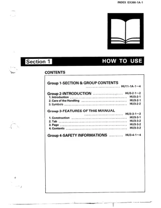 Hitachi EX300 Excavator Service Repair Manual