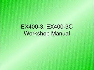 HITACHI EX400-3 EXCAVATOR Service Repair Manual