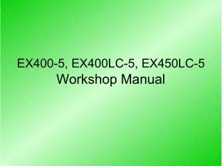 HITACHI EX400-5 EXCAVATOR Service Repair Manual