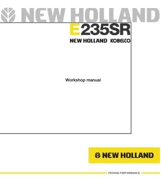 New Holland Kobelco E235SR Crawler Excavator Service Repair Manual