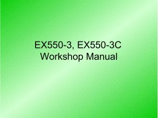 HITACHI EX550-3 EXCAVATOR Service Repair Manual