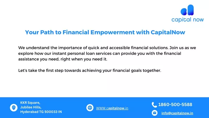 your path to financial empowerment with capitalnow