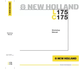New Holland L175 Skid Steer Loader Service Repair Manual