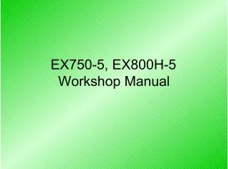 HITACHI EX750-5 EXCAVATOR Service Repair Manual