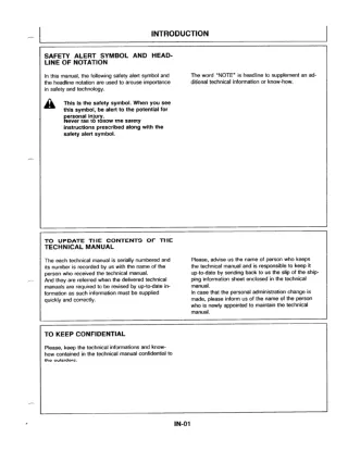 Hitachi EX1800-2 Excavator Service Repair Manual