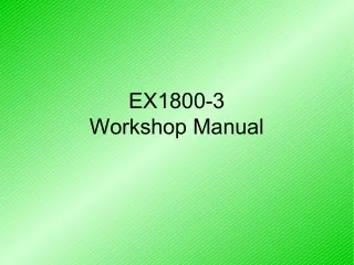 HITACHI EX1800-3 EXCAVATOR Service Repair Manual