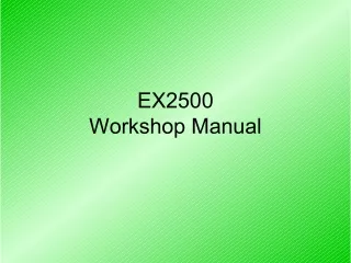 HITACHI EX2500 EXCAVATOR Service Repair Manual