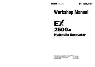 HITACHI EX2500-6 HYDRAULIC EXCAVATOR Service Repair Manual