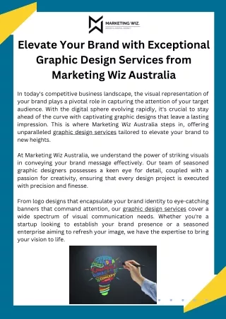 Elevate Your Brand with Exceptional Graphic Design Services from Marketing Wiz Australia