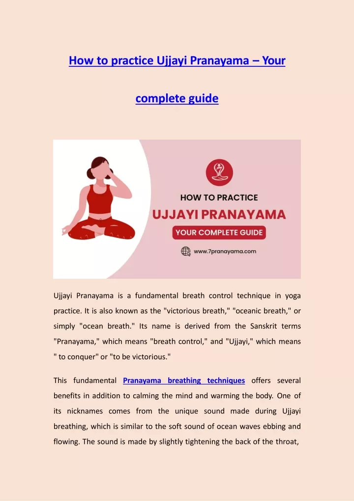 how to practice ujjayi pranayama your complete
