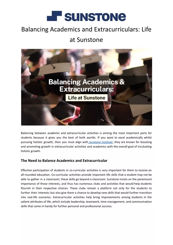 balancing academics and extracurriculars life