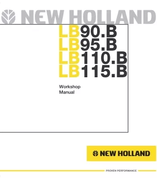 New Holland LB115B Backhoe Loader Service Repair Manual