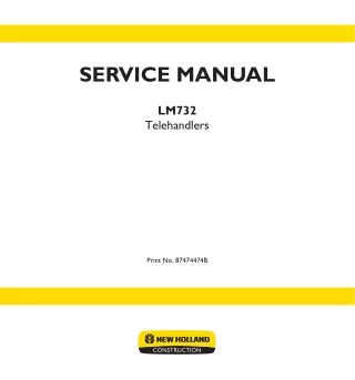 New Holland LM732 Telehandler Service Repair Manual