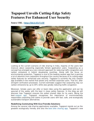 togopool unveils cutting edge safety features