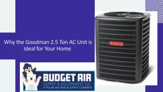 Why the Goodman 2.5 Ton AC Unit is Ideal for Your Home