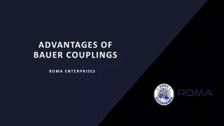 Advantages of Bauer Couplings