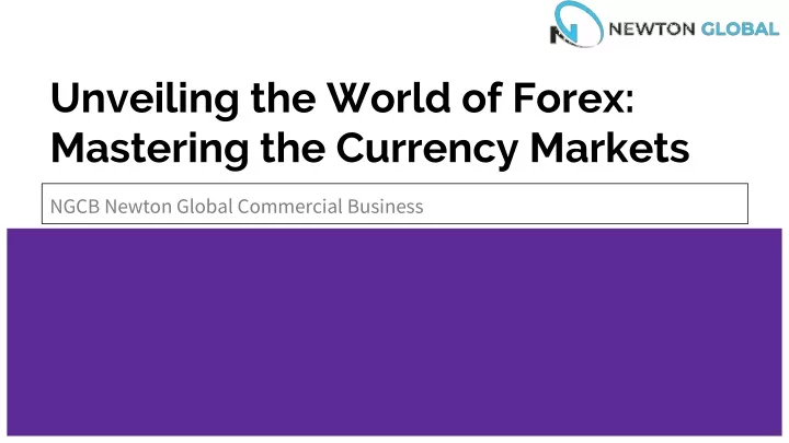 unveiling the world of forex mastering the currency markets