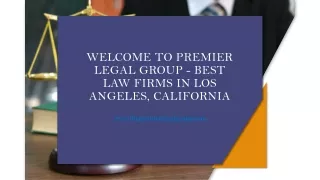 Welcome to Premier Legal Group - Best Law Firms in Los Angeles, California