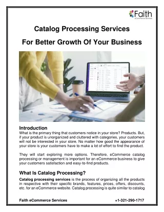 Catalog Processing Services For Better Growth Of Your Business