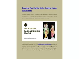 Choosing Tips Marble Radha Krishna Statue Expert Guide
