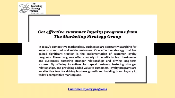 get effective customer loyalty programs from