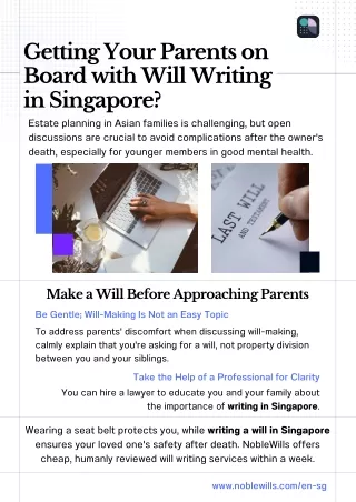 Getting Your Parents on Board with Will Writing in Singapore!