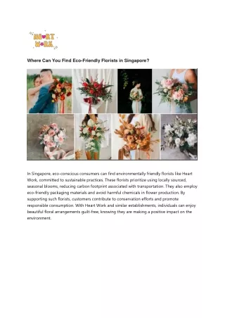 Where Can You Find Eco-friendly Wedding Florist