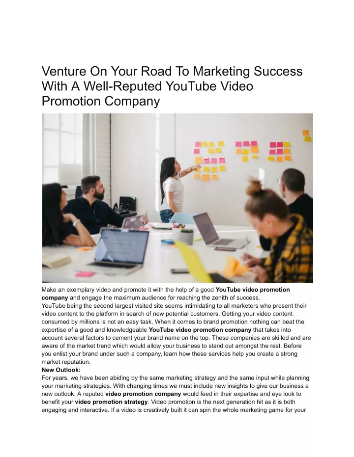 venture on your road to marketing success with