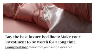 luxury bed linen